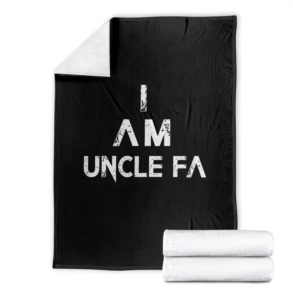 Funny I Am Uncle Fa Throw Blanket Political Satire Fight Fascism Protest - Wonder Print Shop