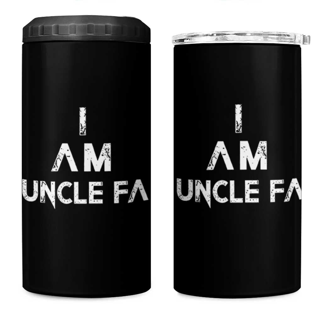 Funny I Am Uncle Fa 4 in 1 Can Cooler Tumbler Political Satire Fight Fascism Protest - Wonder Print Shop