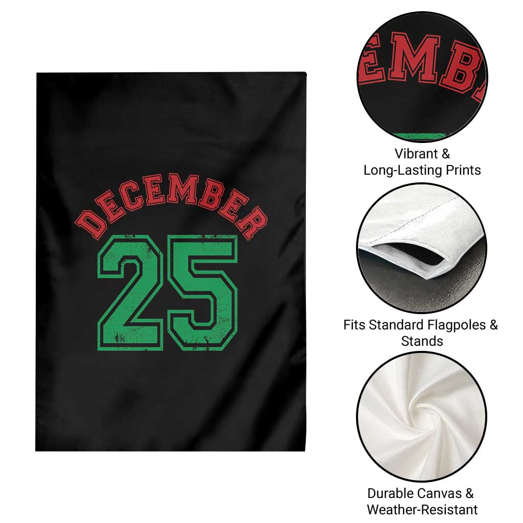 December 25 Christmas Sport Jersey Number Xmas Garden Flag - Wonder Print Shop