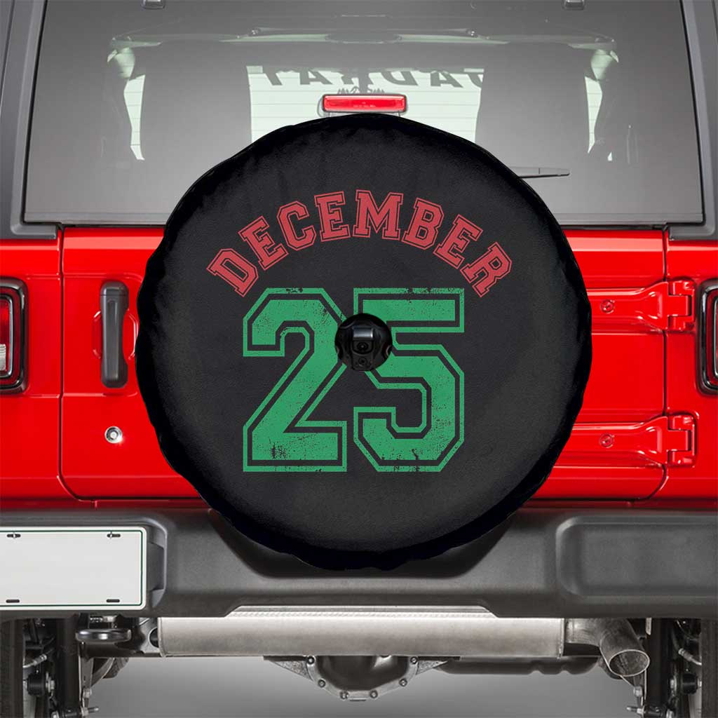 December 25 Christmas Sport Jersey Number Xmas Spare Tire Cover - Wonder Print Shop