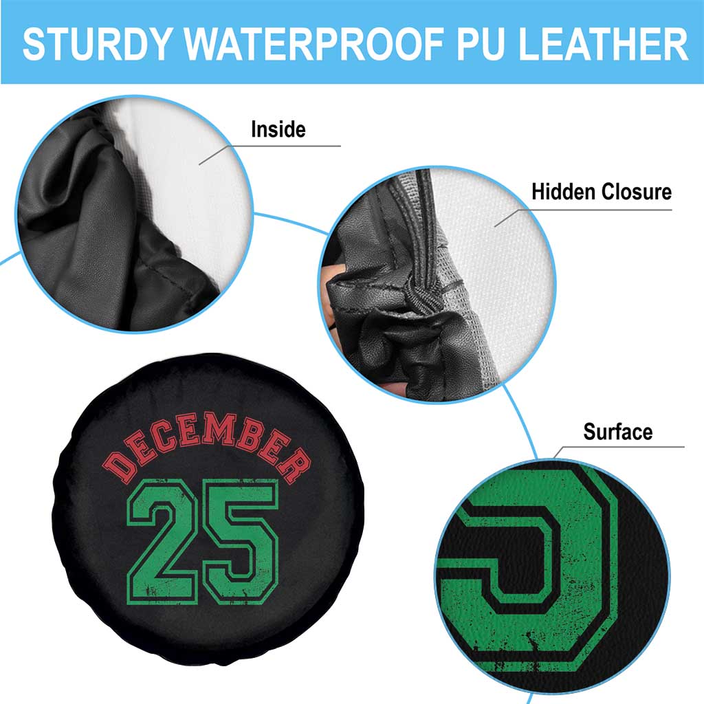 December 25 Christmas Sport Jersey Number Xmas Spare Tire Cover - Wonder Print Shop