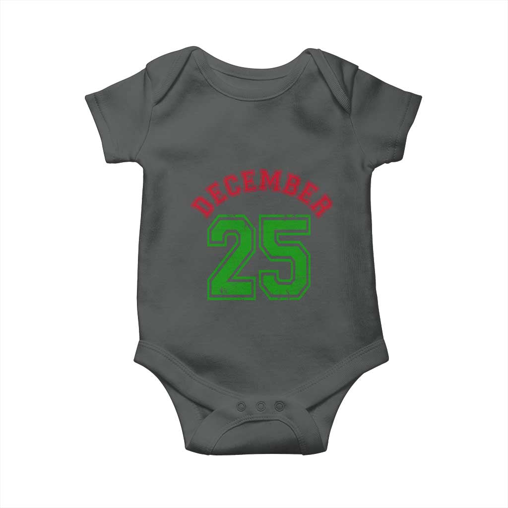 December 25 Christmas Sport Jersey Number Xmas Baby Onesie - Wonder Print Shop