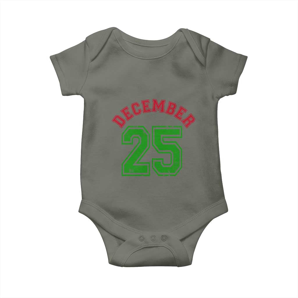 December 25 Christmas Sport Jersey Number Xmas Baby Onesie - Wonder Print Shop