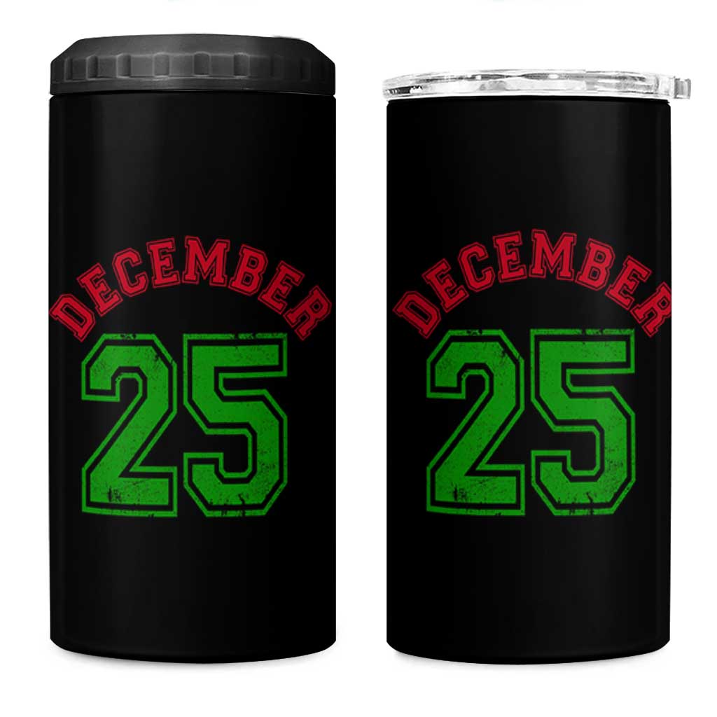December 25 Christmas Sport Jersey Number Xmas 4 in 1 Can Cooler Tumbler - Wonder Print Shop