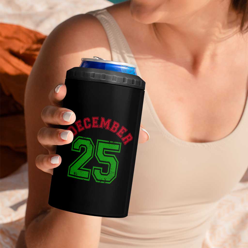 December 25 Christmas Sport Jersey Number Xmas 4 in 1 Can Cooler Tumbler - Wonder Print Shop