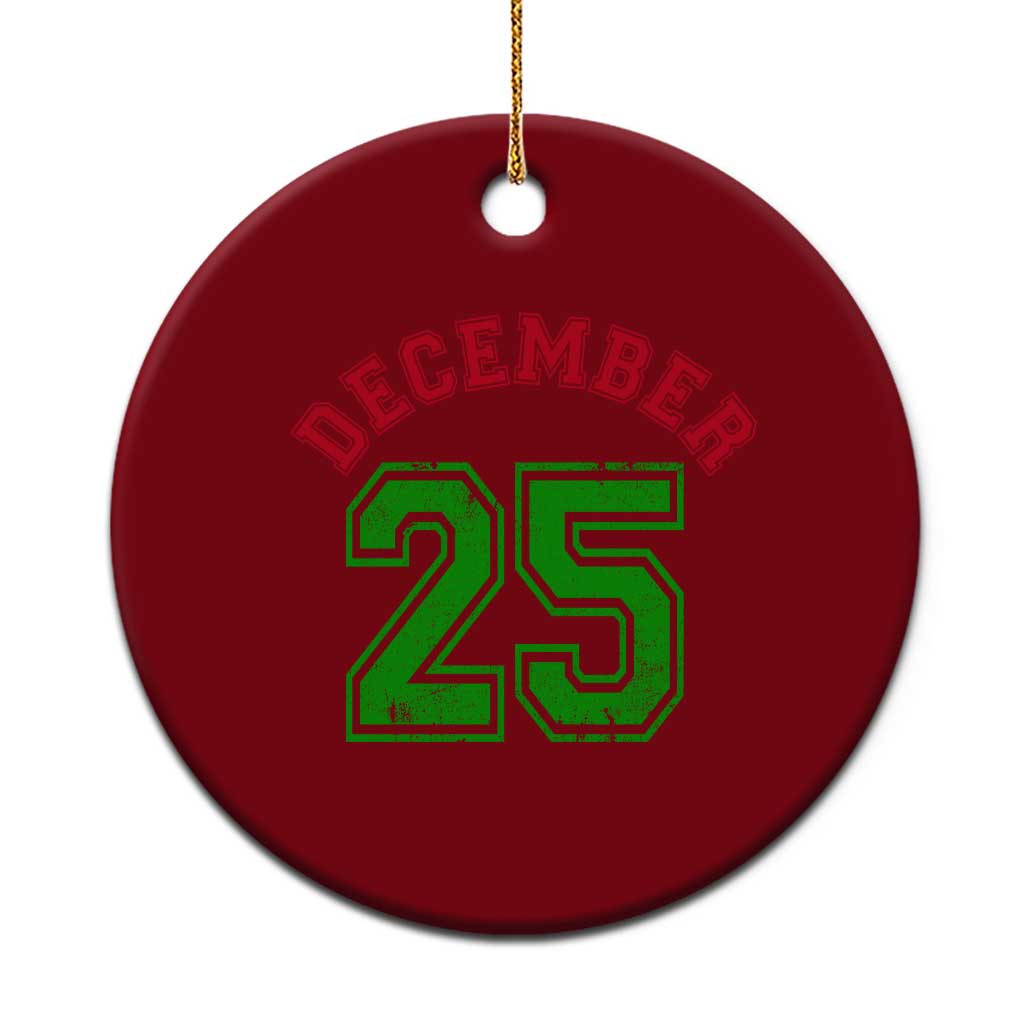 December 25 Christmas Sport Jersey Number Xmas Ceramic Ornament - Wonder Print Shop