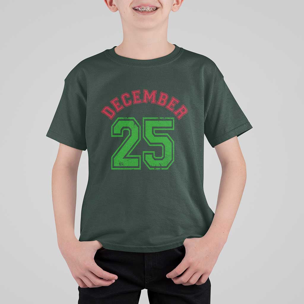 December 25 Christmas Sport Jersey Number Xmas T Shirt For Kid - Wonder Print Shop