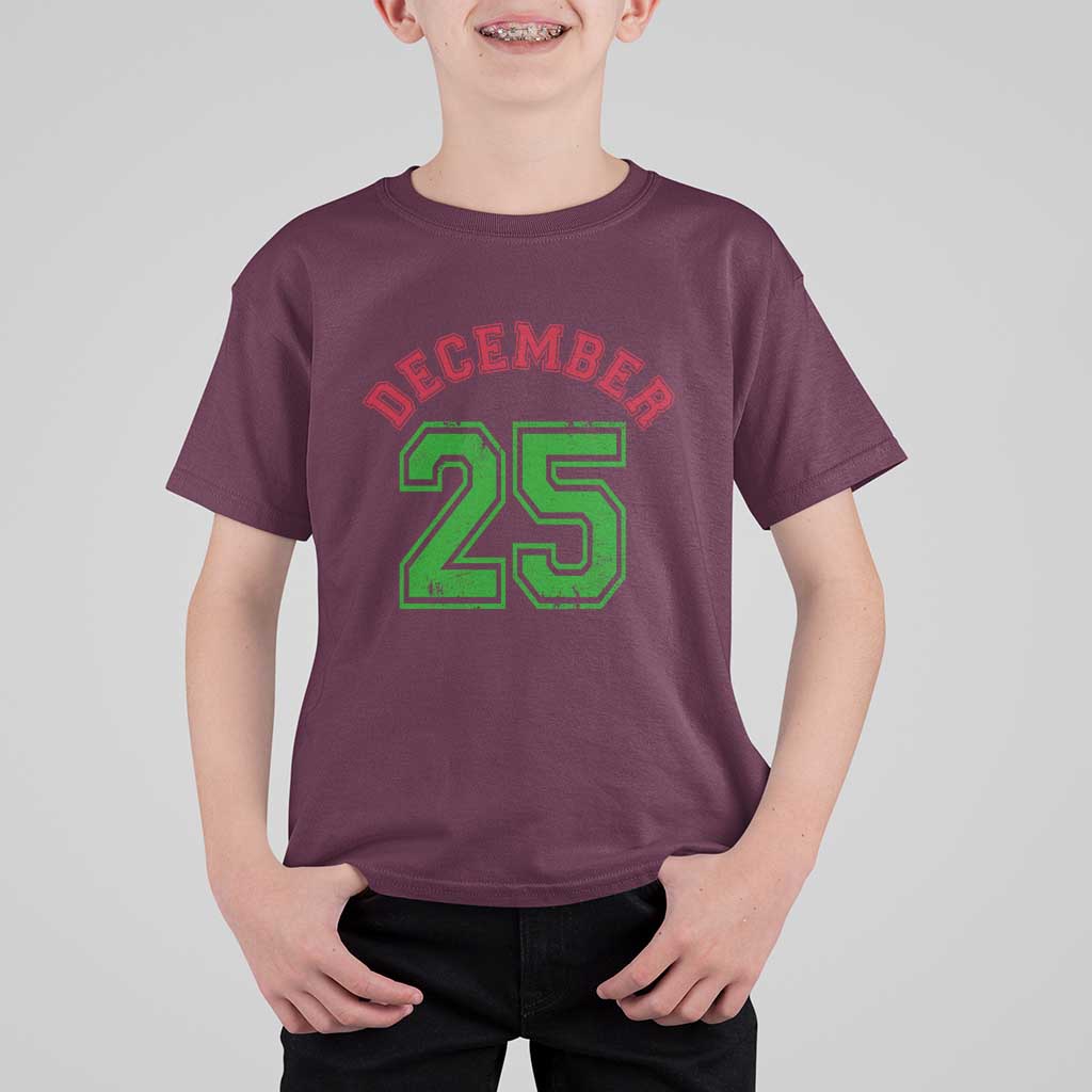 December 25 Christmas Sport Jersey Number Xmas T Shirt For Kid - Wonder Print Shop