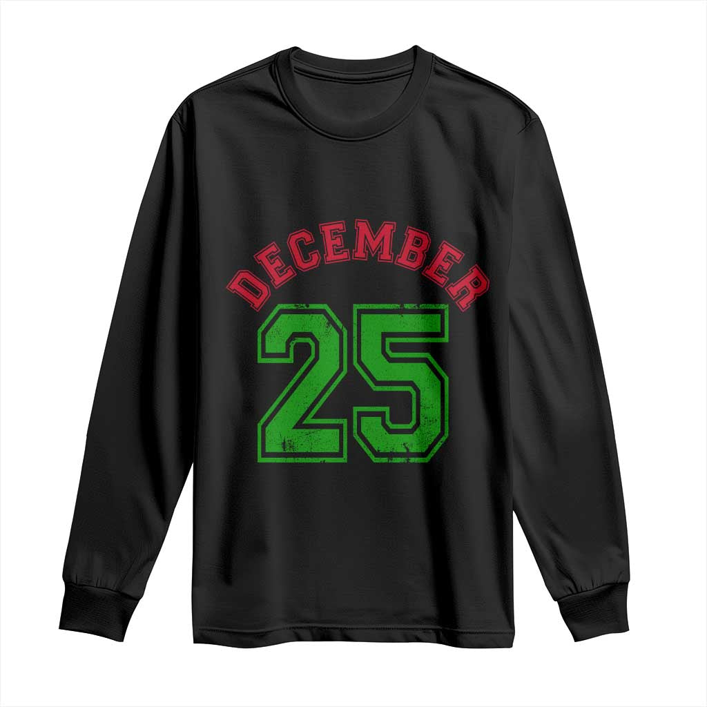 December 25 Christmas Sport Jersey Number Xmas Long Sleeve Shirt - Wonder Print Shop