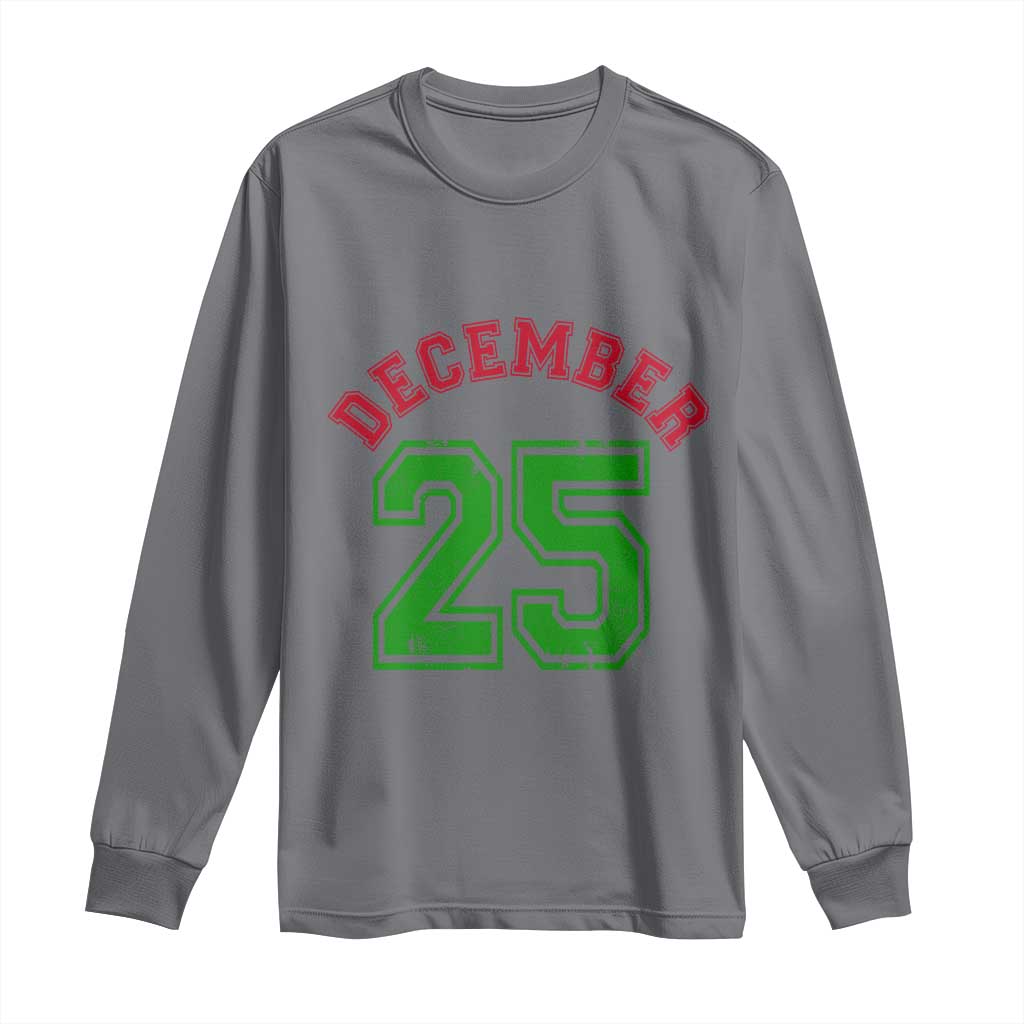December 25 Christmas Sport Jersey Number Xmas Long Sleeve Shirt - Wonder Print Shop