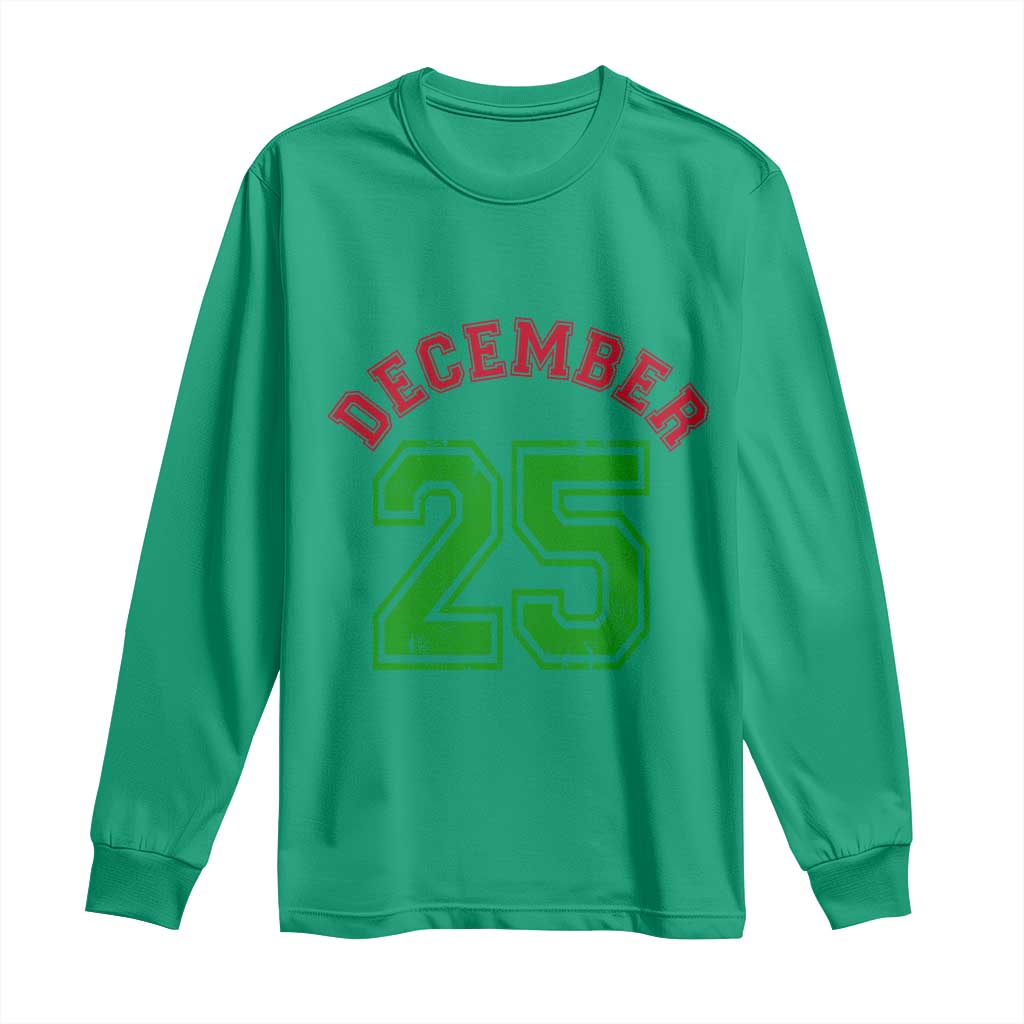 December 25 Christmas Sport Jersey Number Xmas Long Sleeve Shirt - Wonder Print Shop