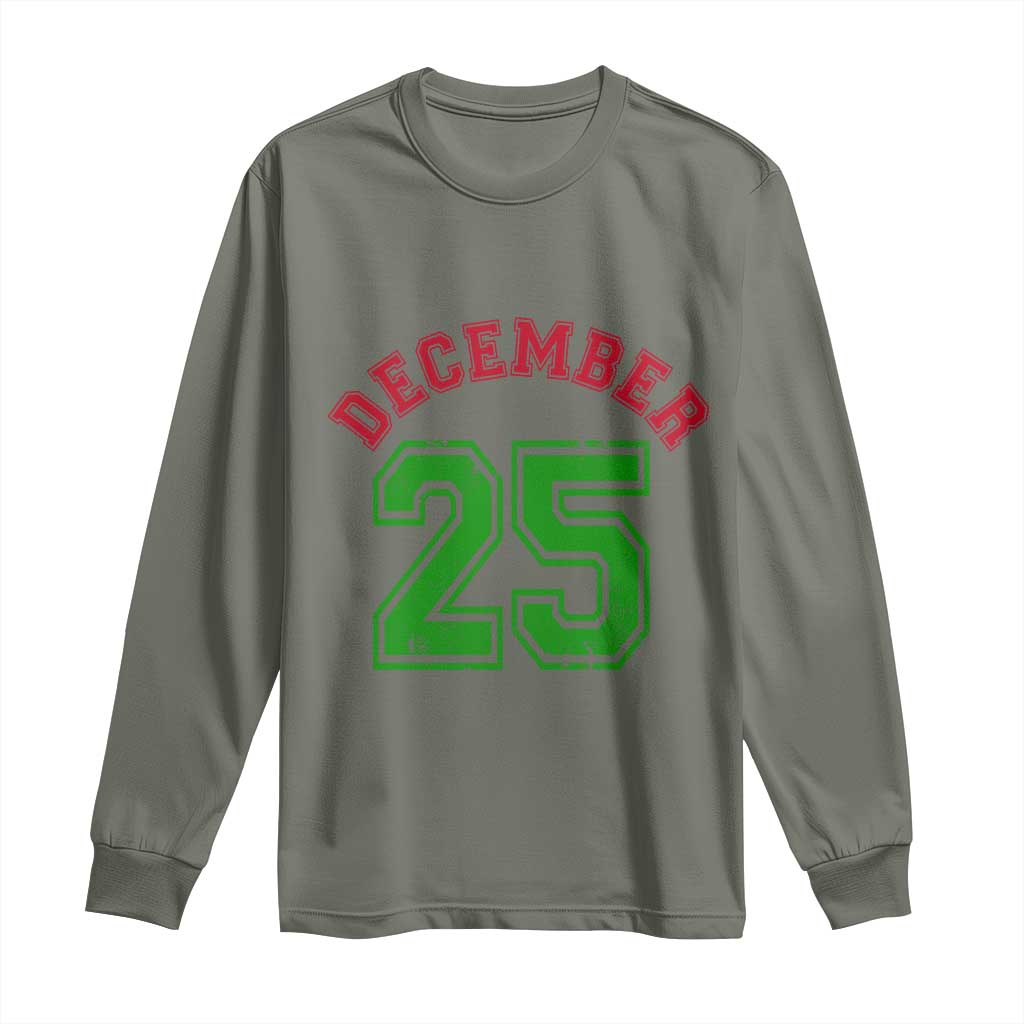 December 25 Christmas Sport Jersey Number Xmas Long Sleeve Shirt - Wonder Print Shop