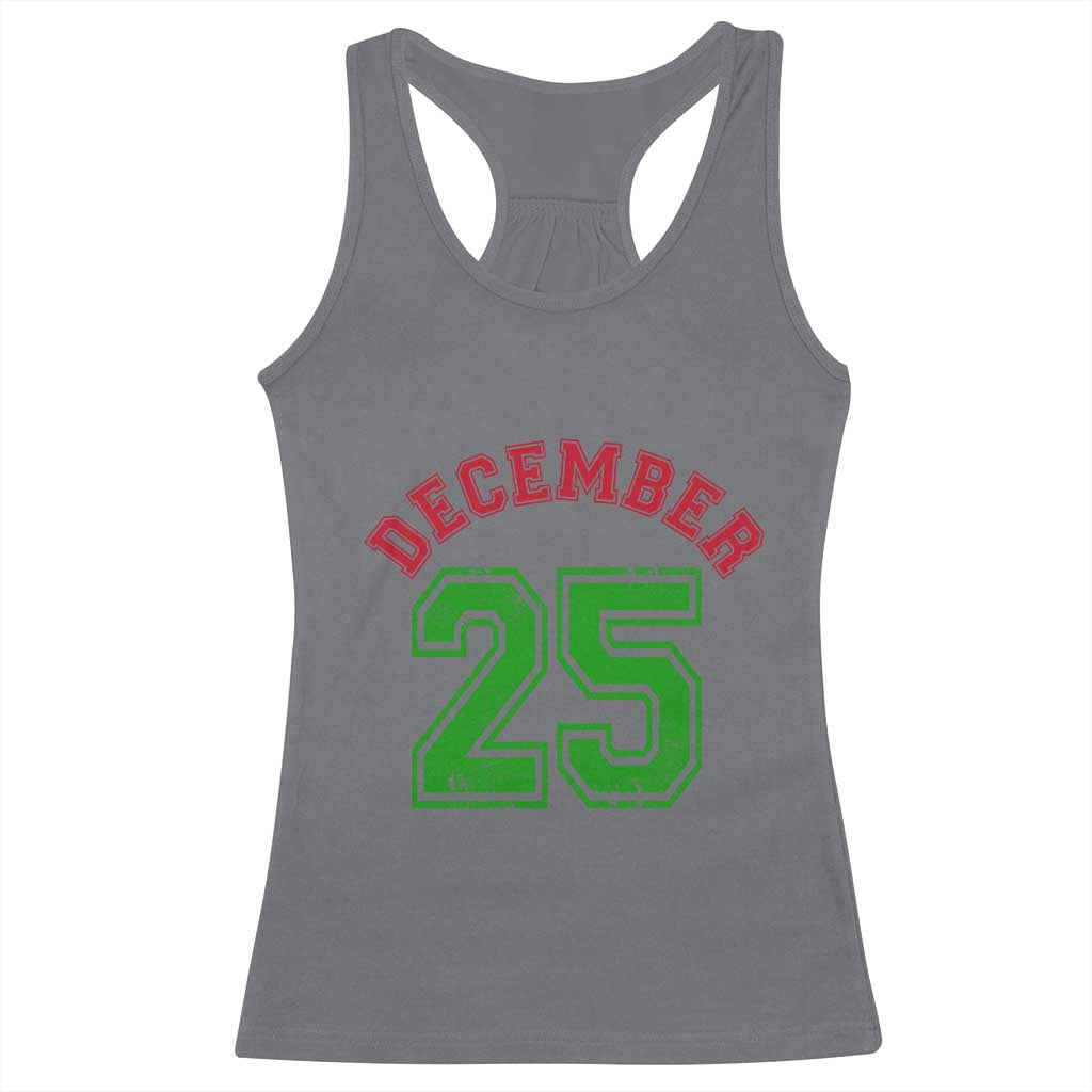 December 25 Christmas Sport Jersey Number Xmas Racerback Tank Top - Wonder Print Shop