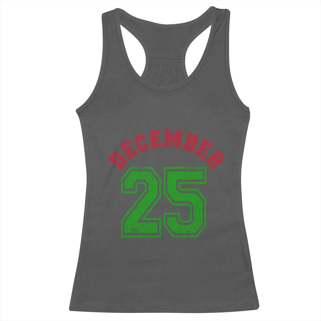 December 25 Christmas Sport Jersey Number Xmas Racerback Tank Top - Wonder Print Shop