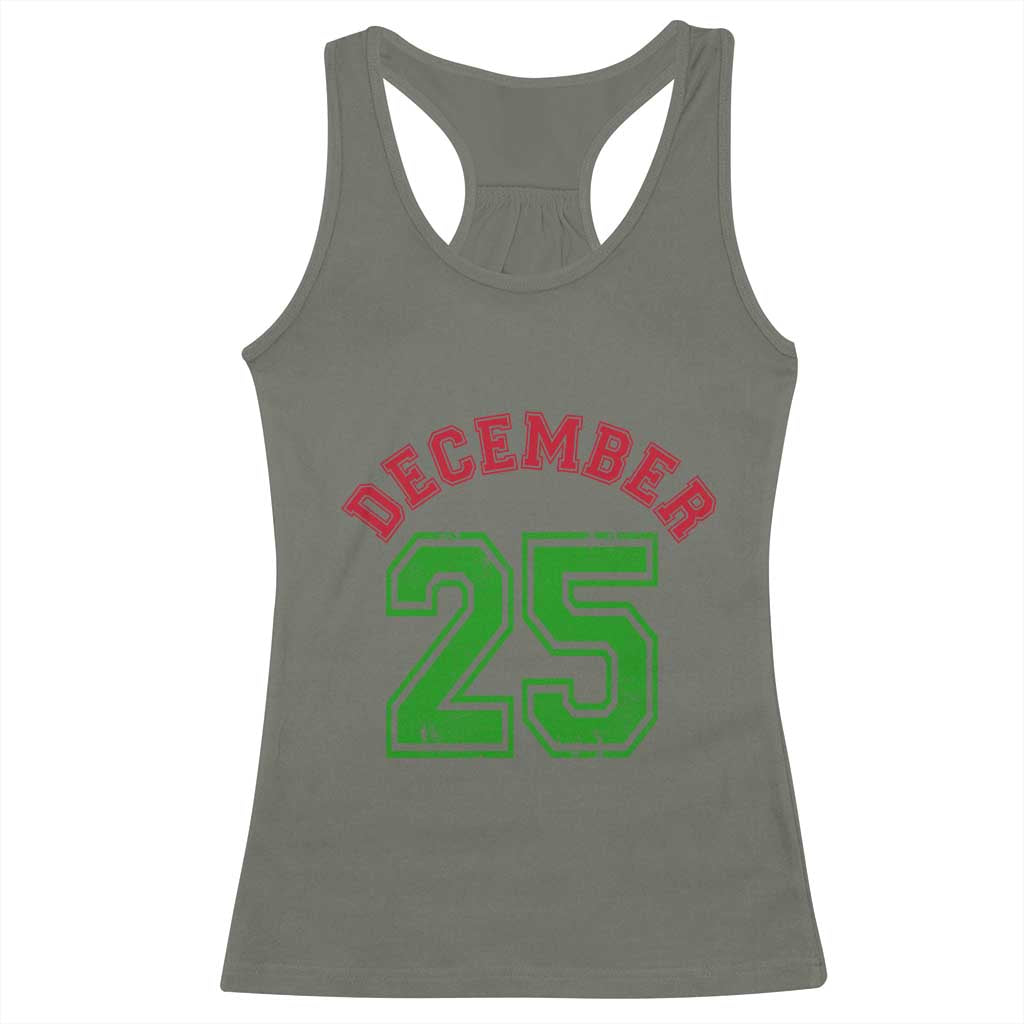 December 25 Christmas Sport Jersey Number Xmas Racerback Tank Top - Wonder Print Shop