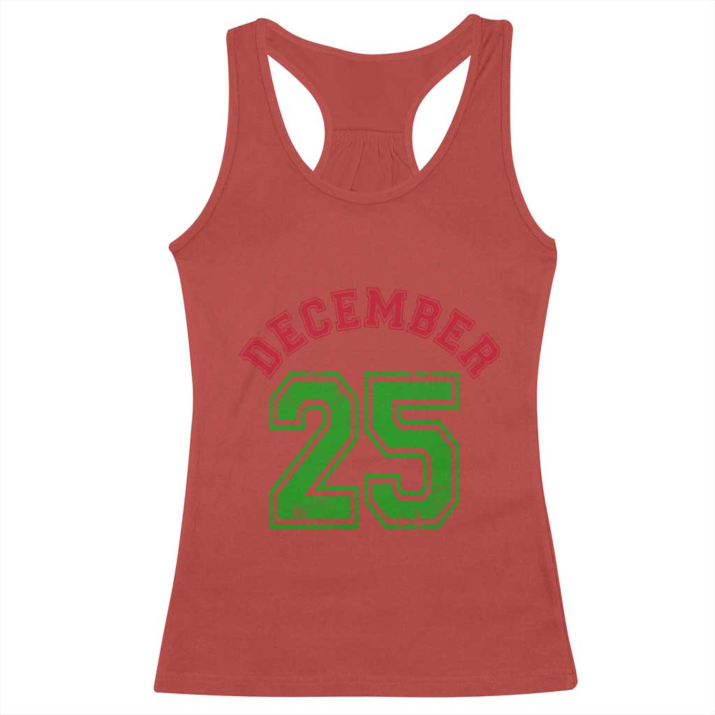 December 25 Christmas Sport Jersey Number Xmas Racerback Tank Top - Wonder Print Shop