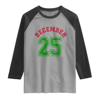 December 25 Christmas Sport Jersey Number Xmas Raglan Shirt - Wonder Print Shop