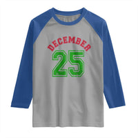 December 25 Christmas Sport Jersey Number Xmas Raglan Shirt - Wonder Print Shop