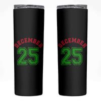 December 25 Christmas Sport Jersey Number Xmas Skinny Tumbler - Wonder Print Shop