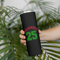 December 25 Christmas Sport Jersey Number Xmas Skinny Tumbler - Wonder Print Shop