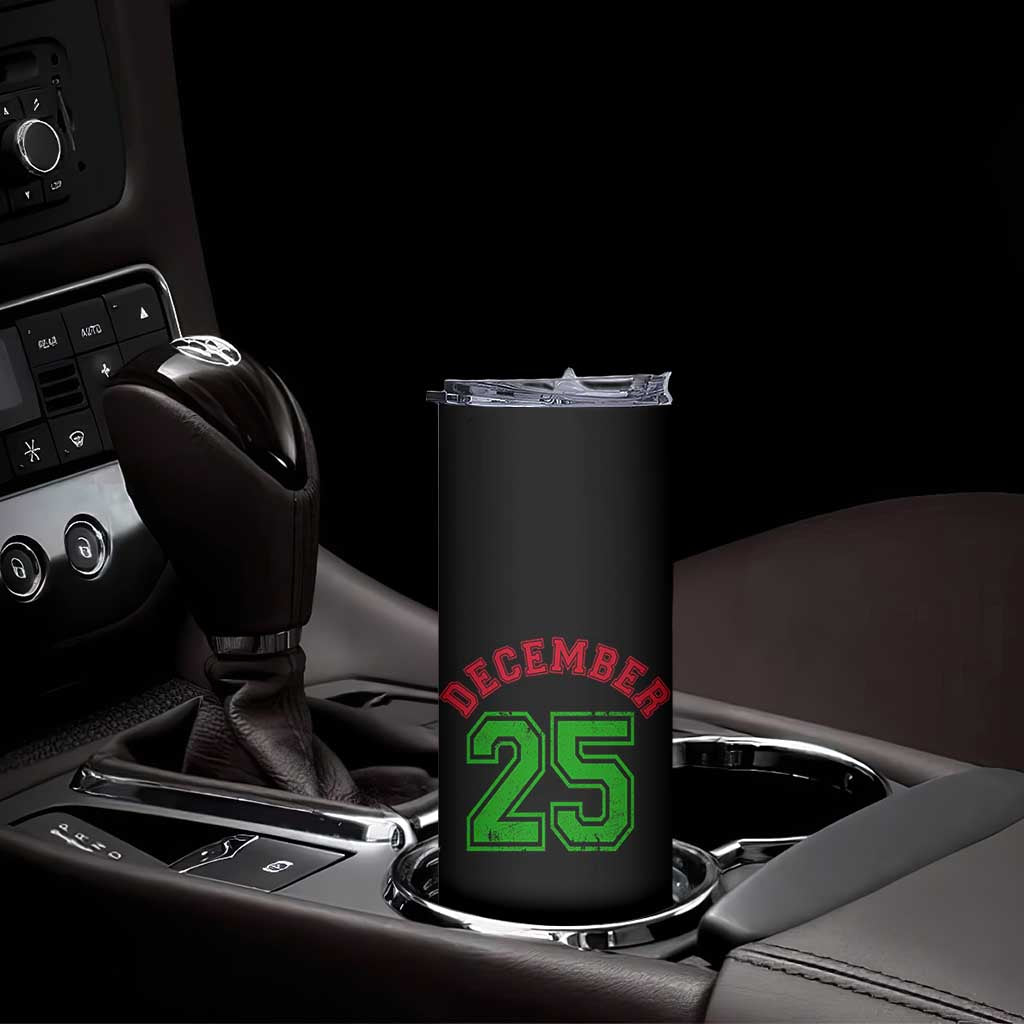 December 25 Christmas Sport Jersey Number Xmas Skinny Tumbler - Wonder Print Shop