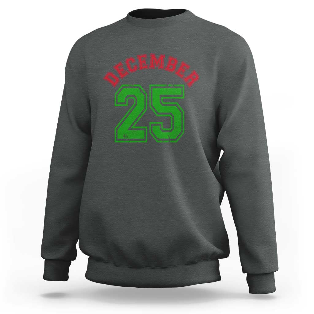 December 25 Christmas Sport Jersey Number Xmas Sweatshirt - Wonder Print Shop