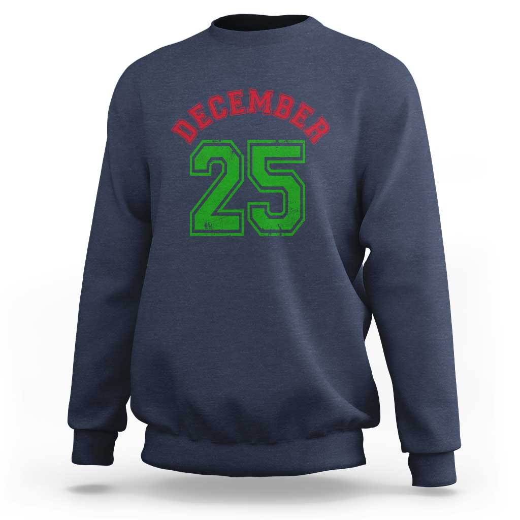 December 25 Christmas Sport Jersey Number Xmas Sweatshirt - Wonder Print Shop