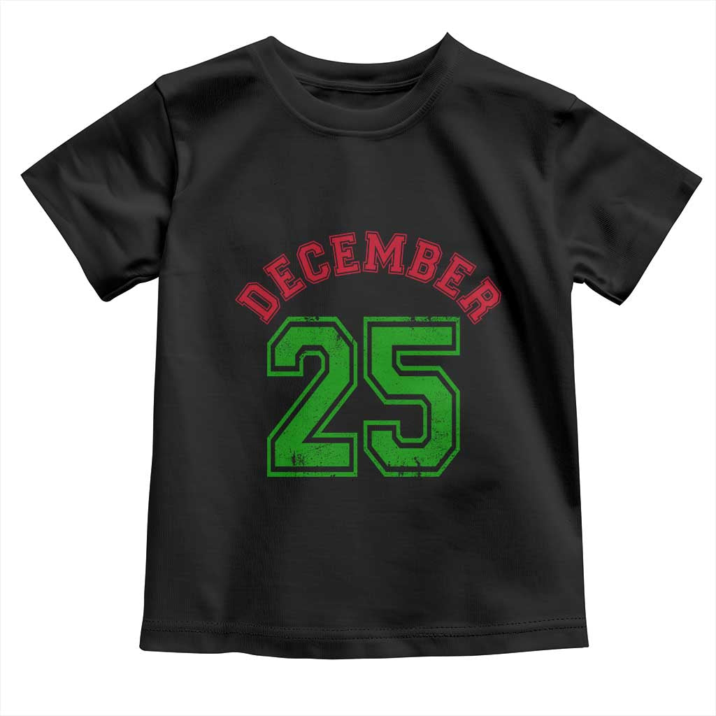 December 25 Christmas Sport Jersey Number Xmas Toddler T Shirt - Wonder Print Shop