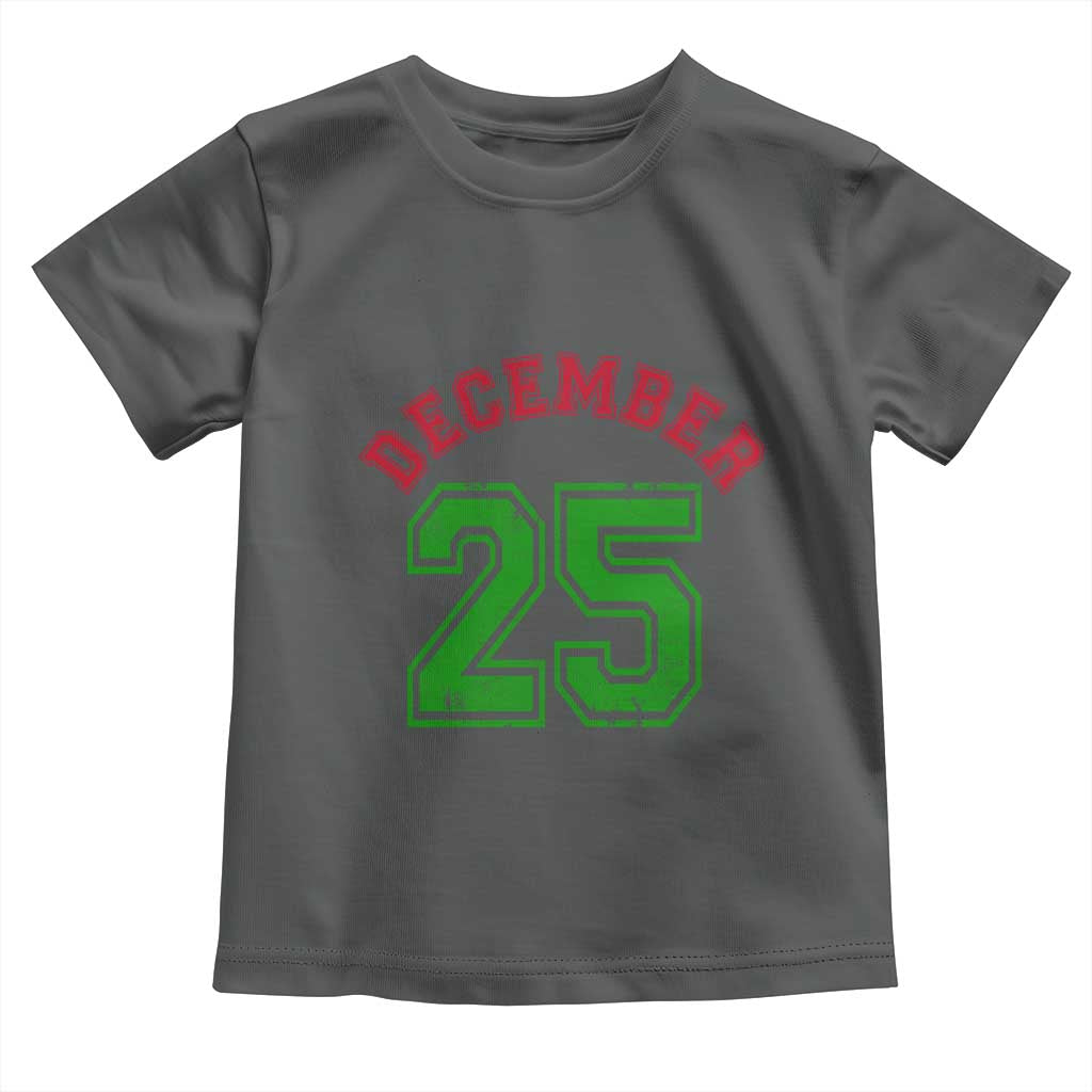 December 25 Christmas Sport Jersey Number Xmas Toddler T Shirt - Wonder Print Shop