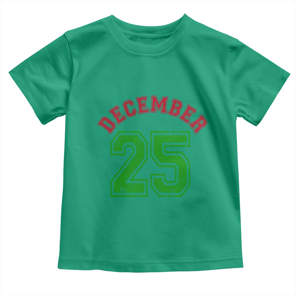 December 25 Christmas Sport Jersey Number Xmas Toddler T Shirt - Wonder Print Shop