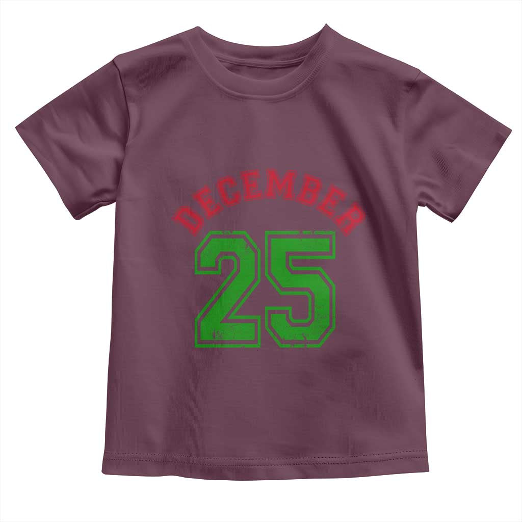 December 25 Christmas Sport Jersey Number Xmas Toddler T Shirt - Wonder Print Shop