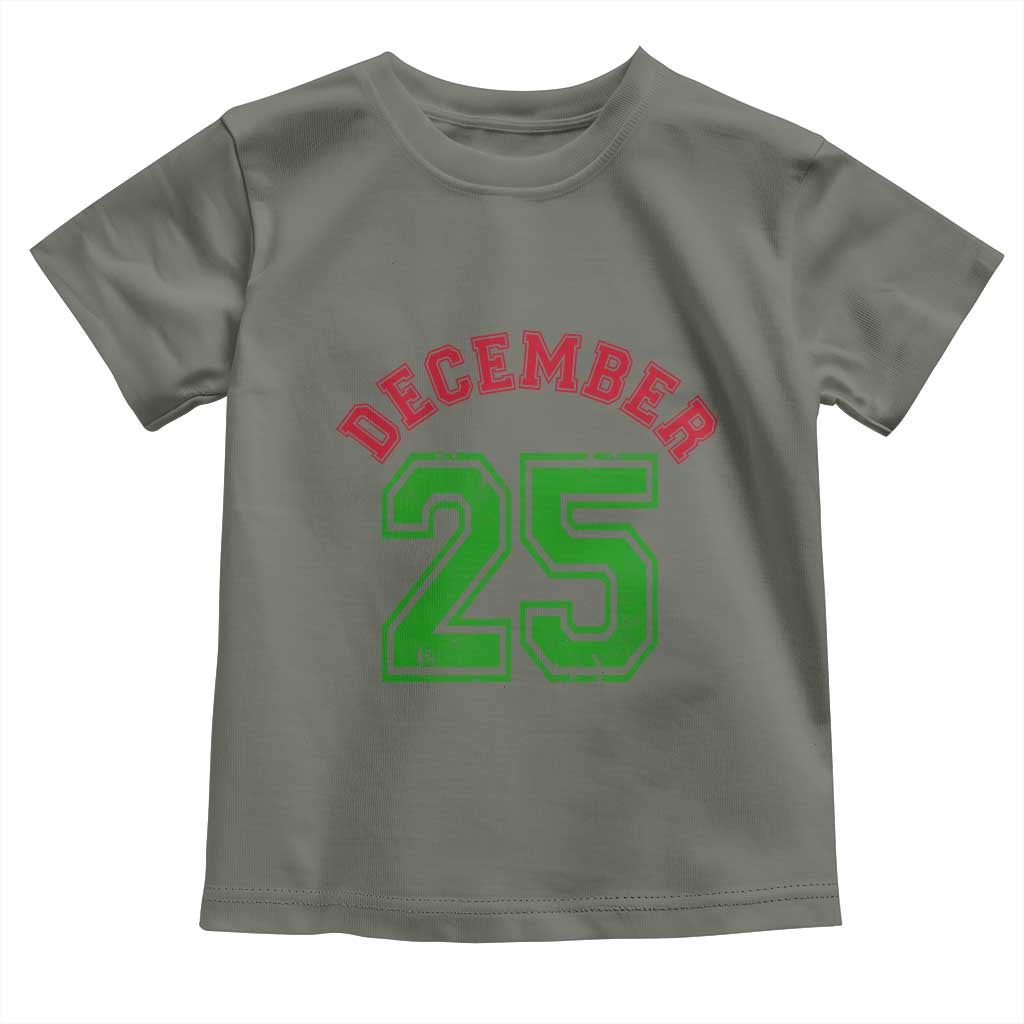 December 25 Christmas Sport Jersey Number Xmas Toddler T Shirt - Wonder Print Shop