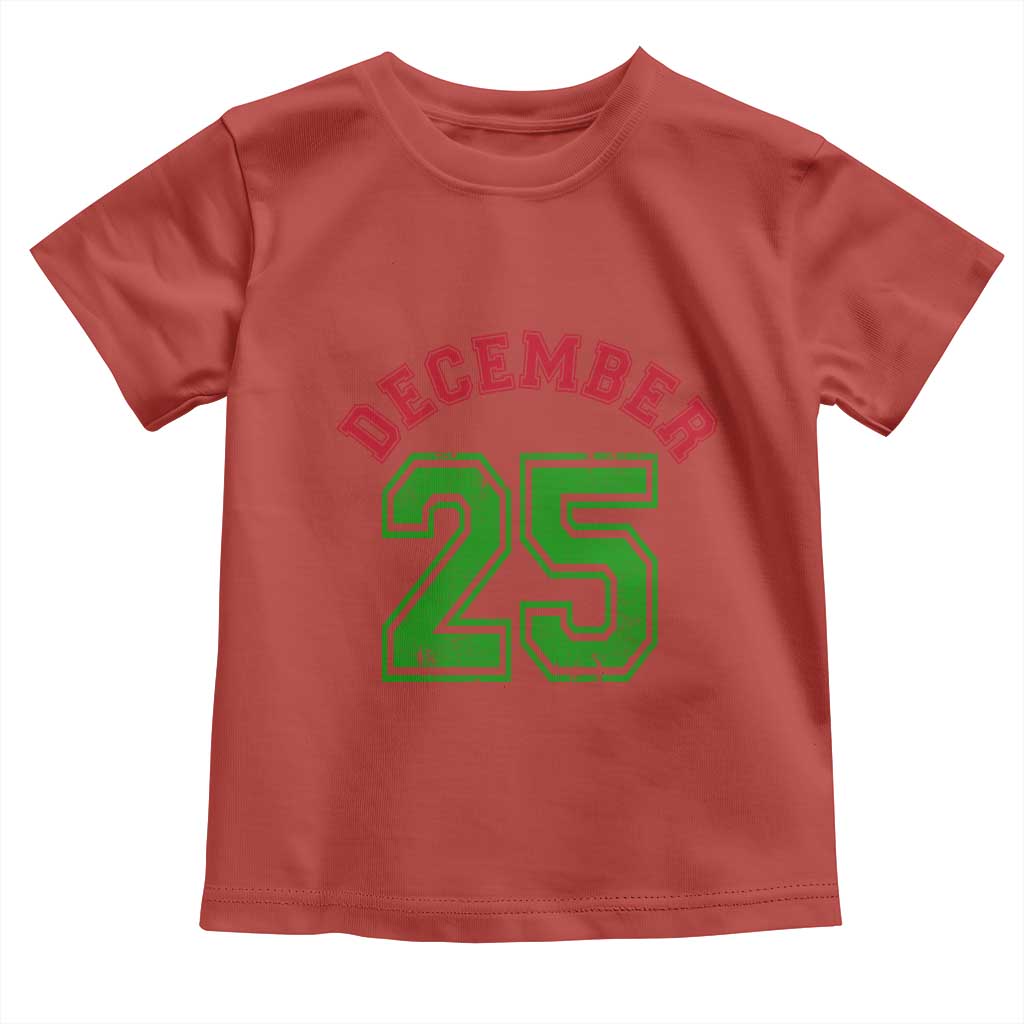 December 25 Christmas Sport Jersey Number Xmas Toddler T Shirt - Wonder Print Shop