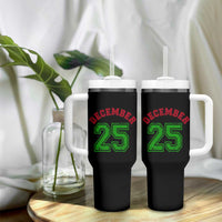 December 25 Christmas Sport Jersey Number Xmas Tumbler With Handle - Wonder Print Shop