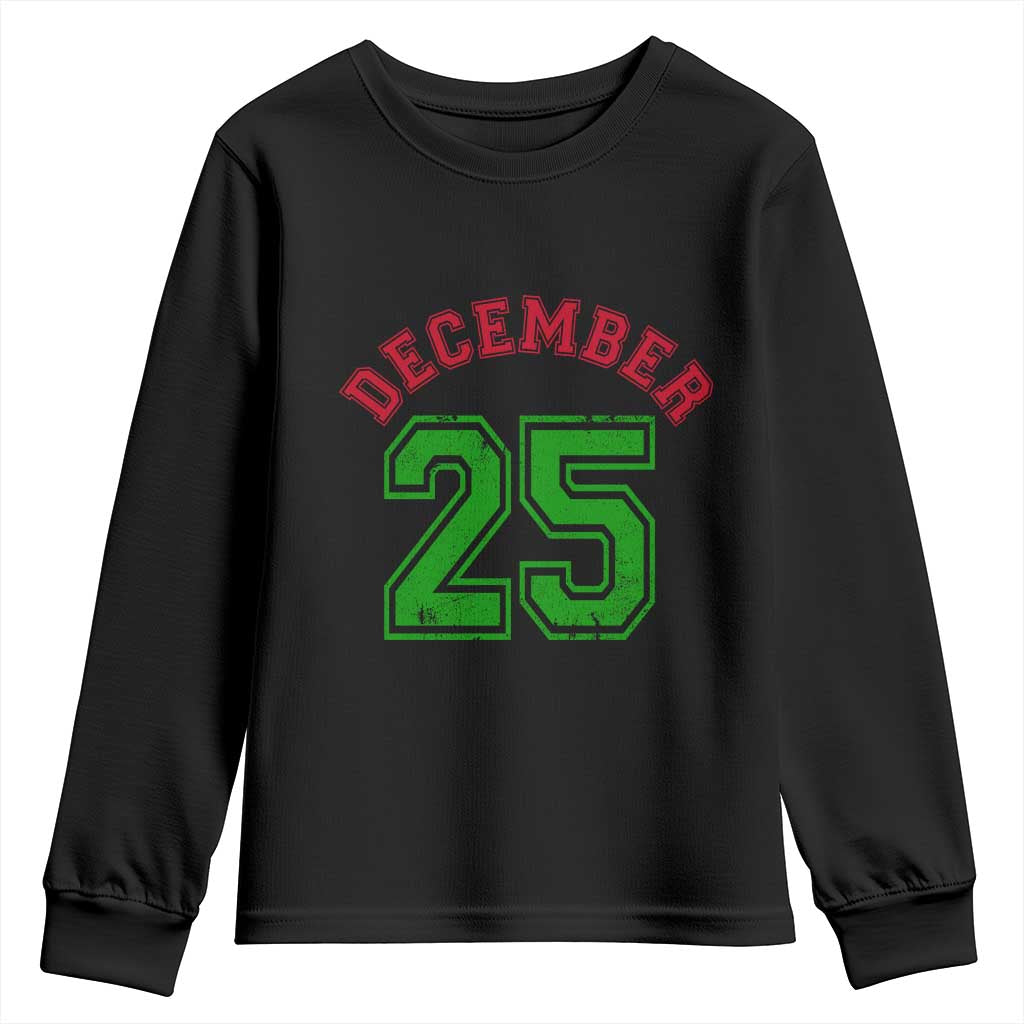 December 25 Christmas Sport Jersey Number Xmas Youth Sweatshirt - Wonder Print Shop