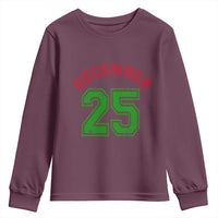 December 25 Christmas Sport Jersey Number Xmas Youth Sweatshirt - Wonder Print Shop