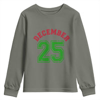December 25 Christmas Sport Jersey Number Xmas Youth Sweatshirt - Wonder Print Shop