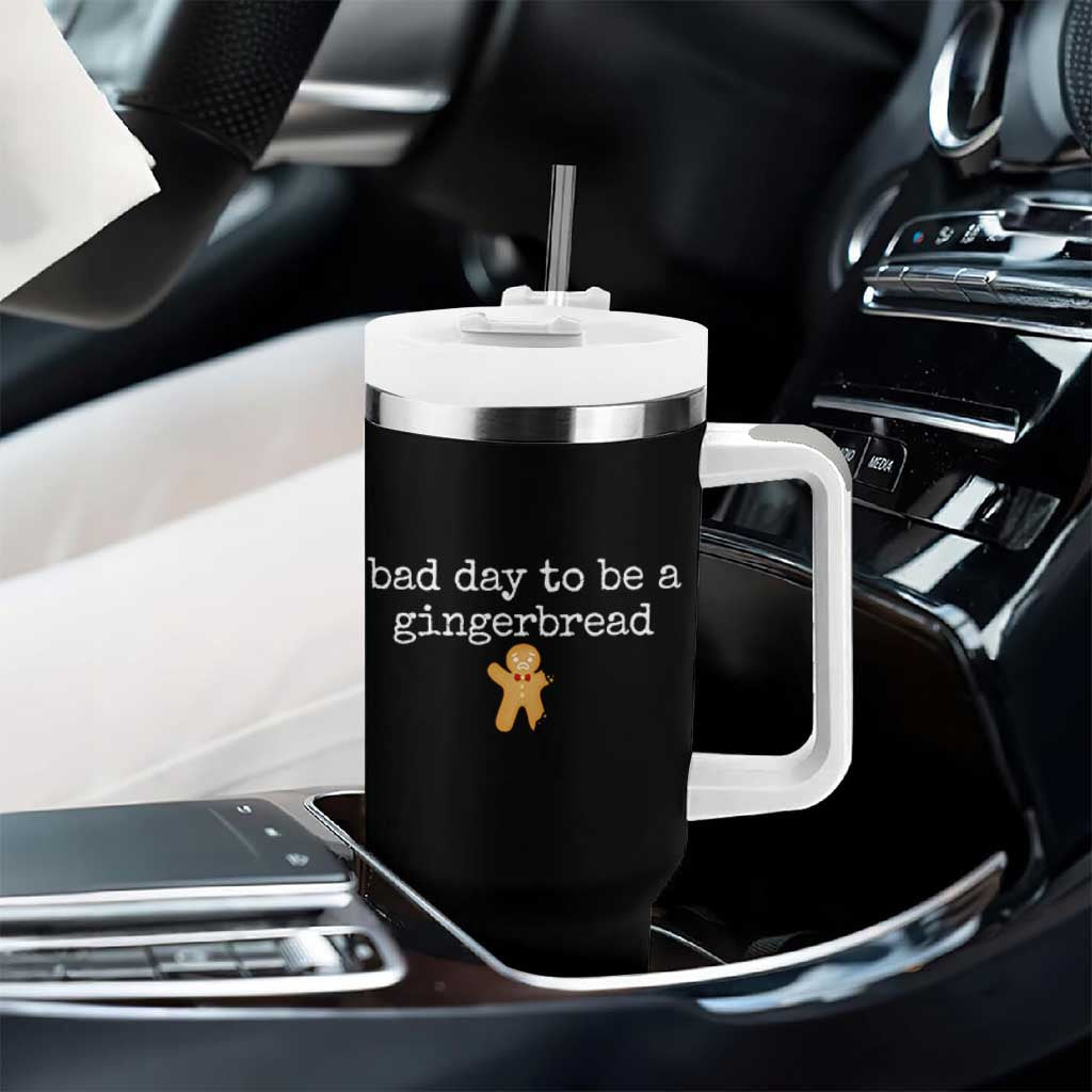 Funny Bad Day To Be A Gingerbread Christmas Tumbler With Handle Xmas Cookie Lover - Wonder Print Shop