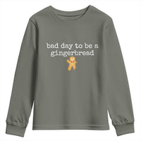 Funny Bad Day To Be A Gingerbread Christmas Youth Sweatshirt Xmas Cookie Lover - Wonder Print Shop