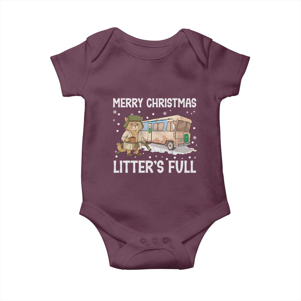 Funny Merry Christmas Litter's Full Cat Parody Baby Onesie Xmas Movie - Wonder Print Shop