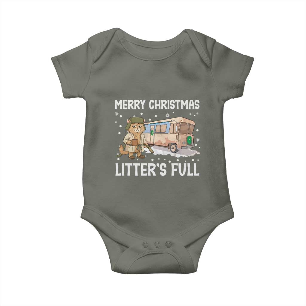 Funny Merry Christmas Litter's Full Cat Parody Baby Onesie Xmas Movie - Wonder Print Shop