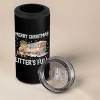 Funny Merry Christmas Litter's Full Cat Parody 4 in 1 Can Cooler Tumbler Xmas Movie - Wonder Print Shop