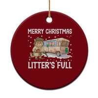 Funny Merry Christmas Litter's Full Cat Parody Ceramic Ornament Xmas Movie - Wonder Print Shop
