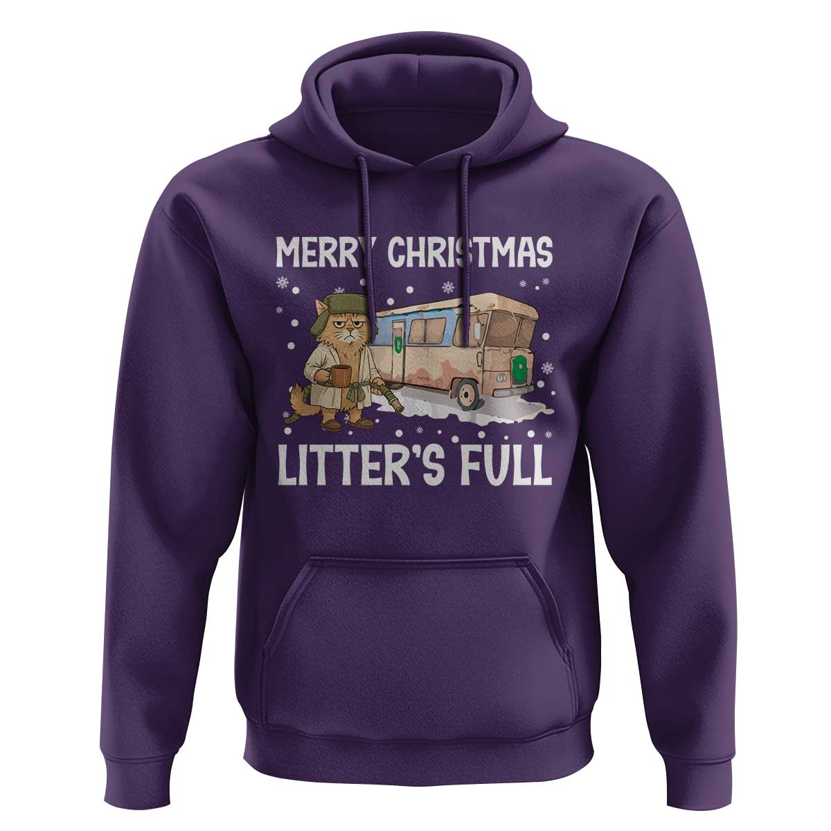 Funny Merry Christmas Litter's Full Cat Parody Hoodie Xmas Movie - Wonder Print Shop