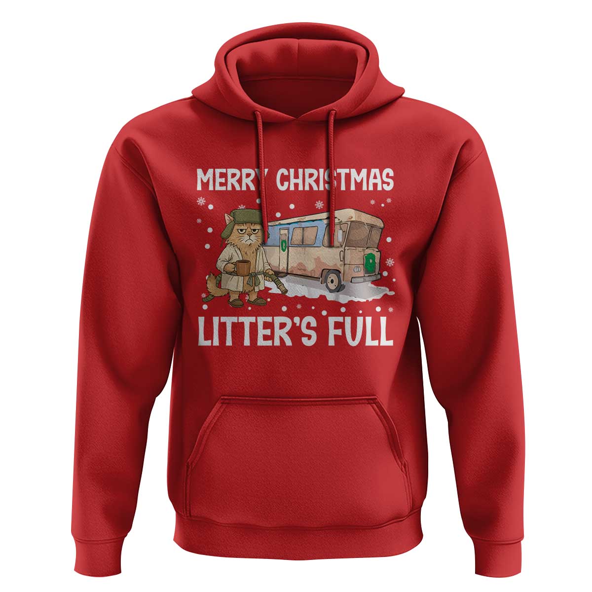Funny Merry Christmas Litter's Full Cat Parody Hoodie Xmas Movie - Wonder Print Shop