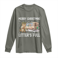 Funny Merry Christmas Litter's Full Cat Parody Long Sleeve Shirt Xmas Movie - Wonder Print Shop