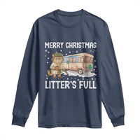 Funny Merry Christmas Litter's Full Cat Parody Long Sleeve Shirt Xmas Movie - Wonder Print Shop