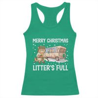 Funny Merry Christmas Litter's Full Cat Parody Racerback Tank Top Xmas Movie - Wonder Print Shop