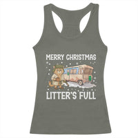 Funny Merry Christmas Litter's Full Cat Parody Racerback Tank Top Xmas Movie - Wonder Print Shop