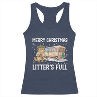 Funny Merry Christmas Litter's Full Cat Parody Racerback Tank Top Xmas Movie - Wonder Print Shop
